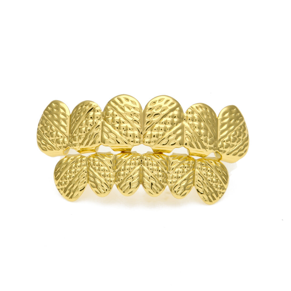 Hip-hop polished braces with gold electroplating - MERGE.DAY.1.FREESTYLE