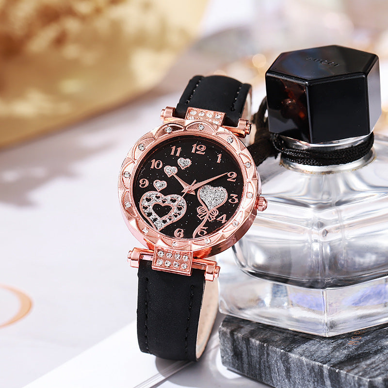 Simple leather strap quartz watch for students - MERGE.DAY.1.FREESTYLE