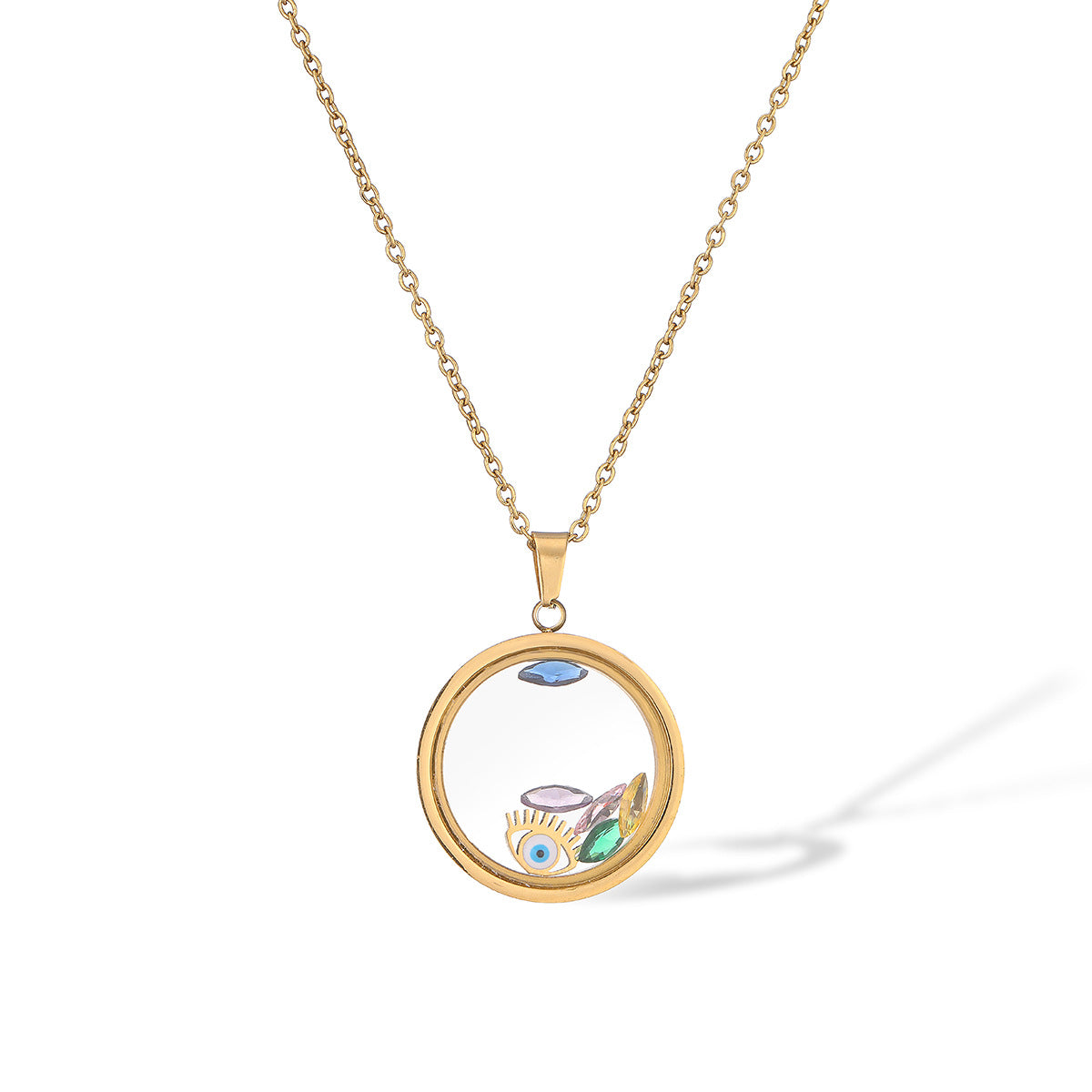 Devil's Eye Geometric Pendant Necklace - MERGE.DAY.1.FREESTYLE