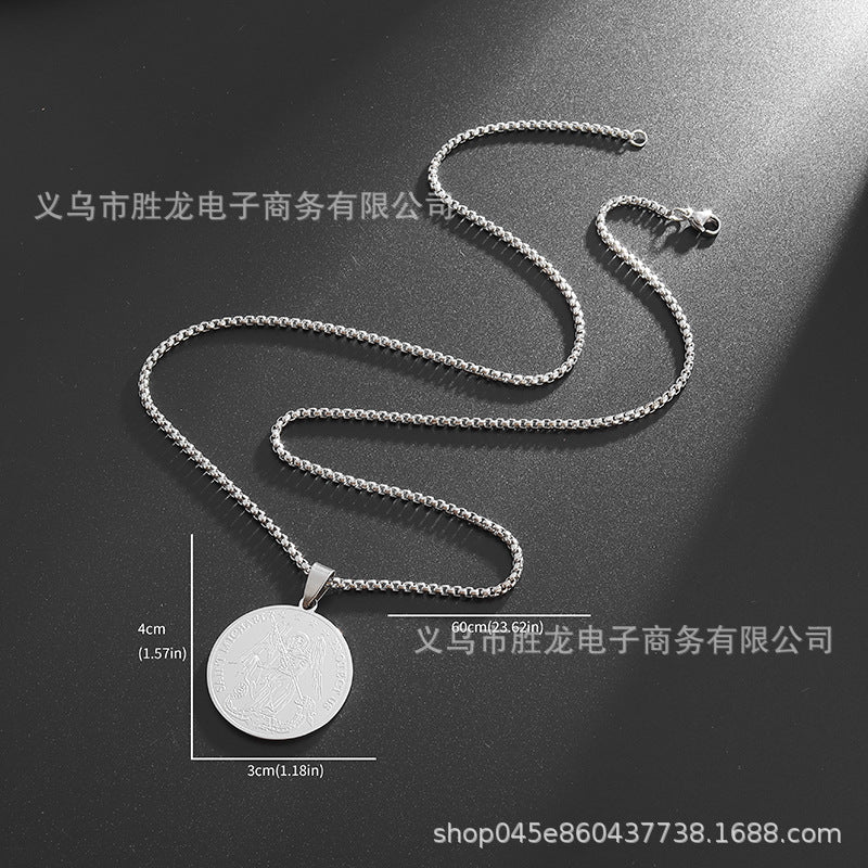 saint Christopher protect us necklace - MERGE.DAY.1.FREESTYLE
