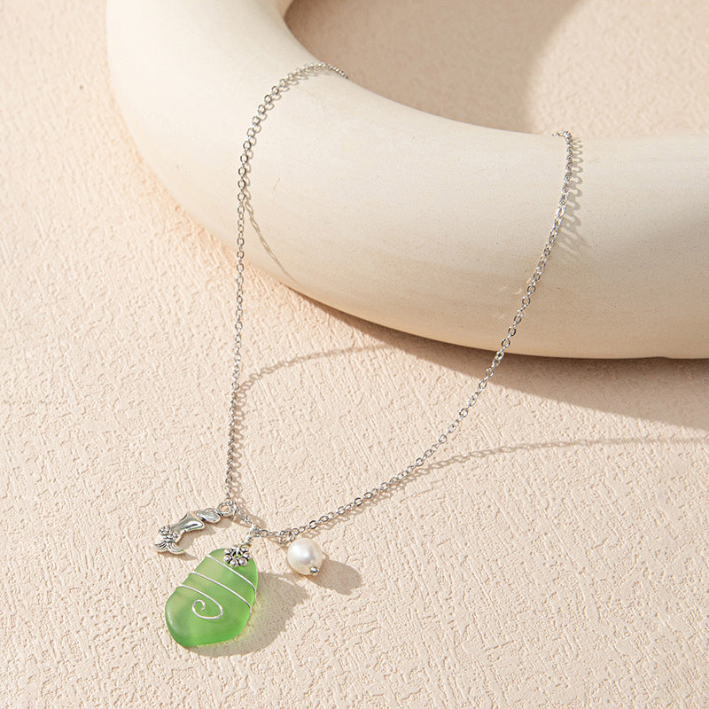 sea glass necklace - MERGE.DAY.1.FREESTYLE