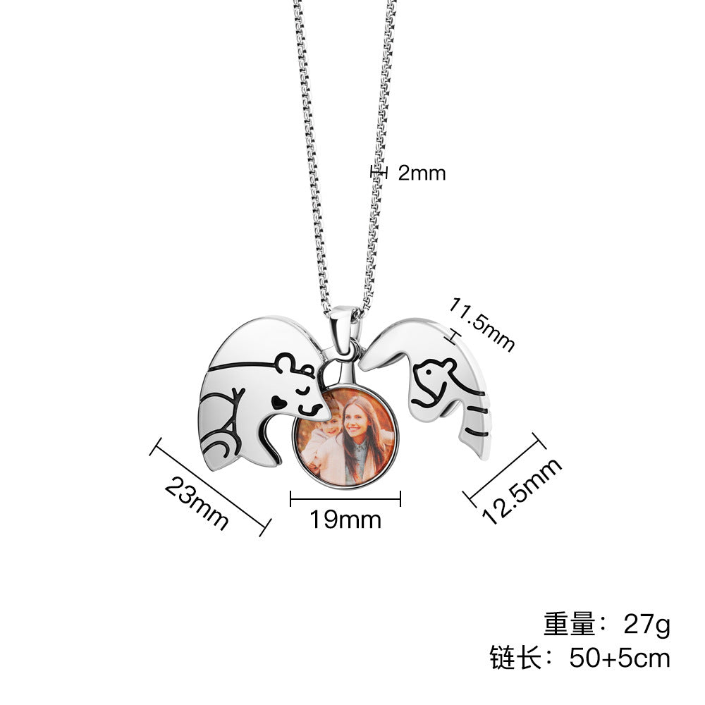 Bear Hug Heart Necklace Photo Box - MERGE.DAY.1.FREESTYLE
