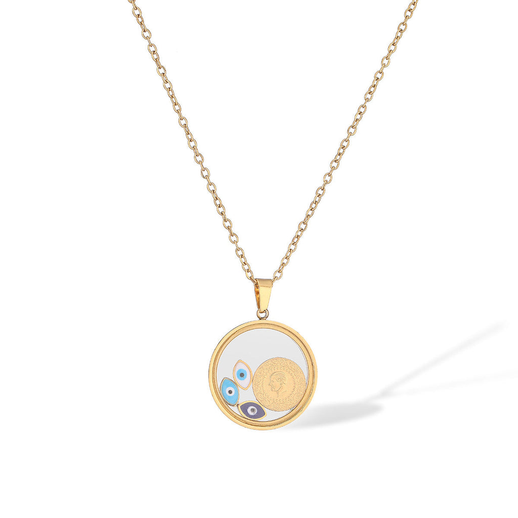 Devil's Eye Geometric Pendant Necklace - MERGE.DAY.1.FREESTYLE