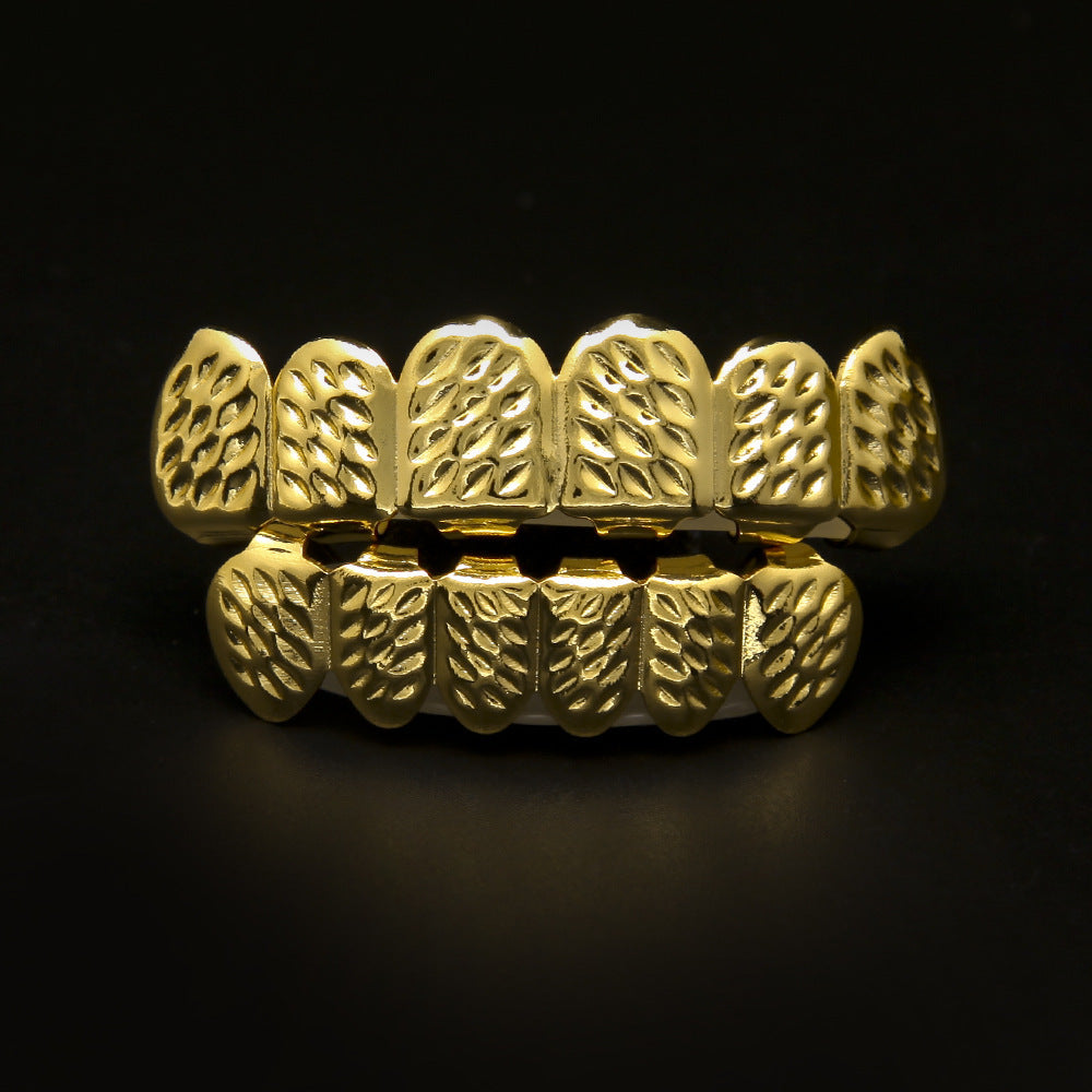 Hip-hop polished braces with gold electroplating - MERGE.DAY.1.FREESTYLE