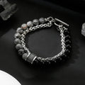 Obsidian beaded bracelet - MERGE.DAY.1.FREESTYLE