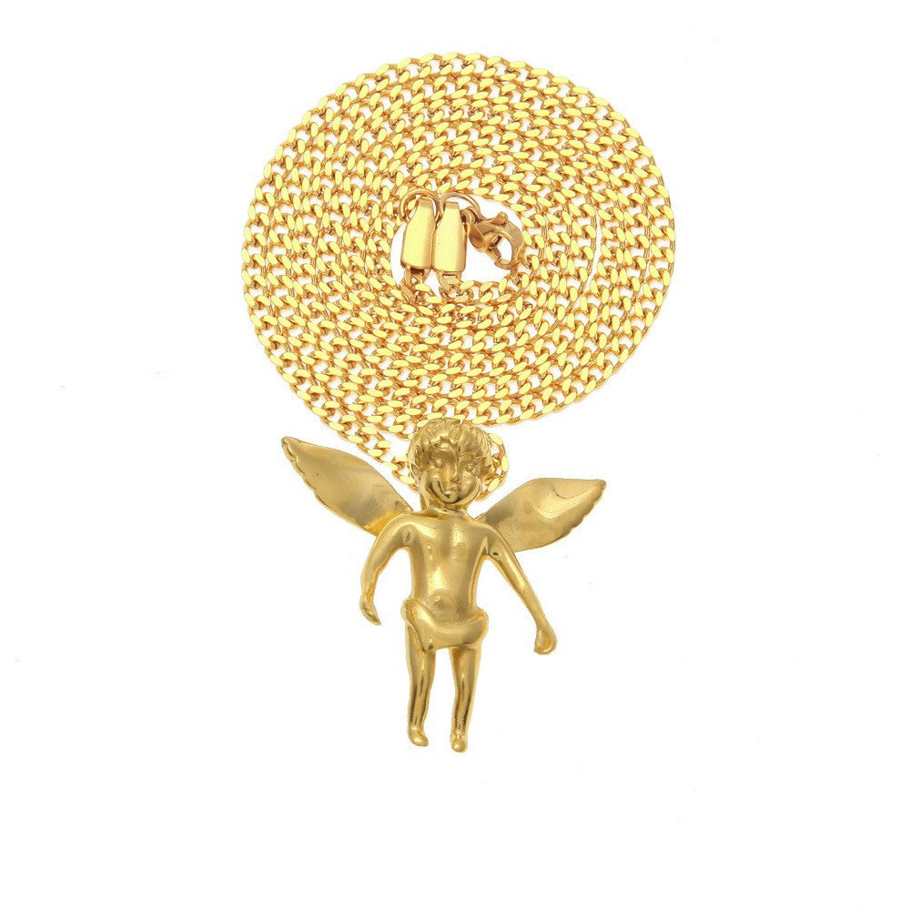 Hip Hop Winged Angel Pendant Necklace - MERGE.DAY.1.FREESTYLE