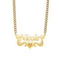 Flower Love Customized Name Necklace Laser Marked Clavicle Chain - MERGE.DAY.1.FREESTYLE