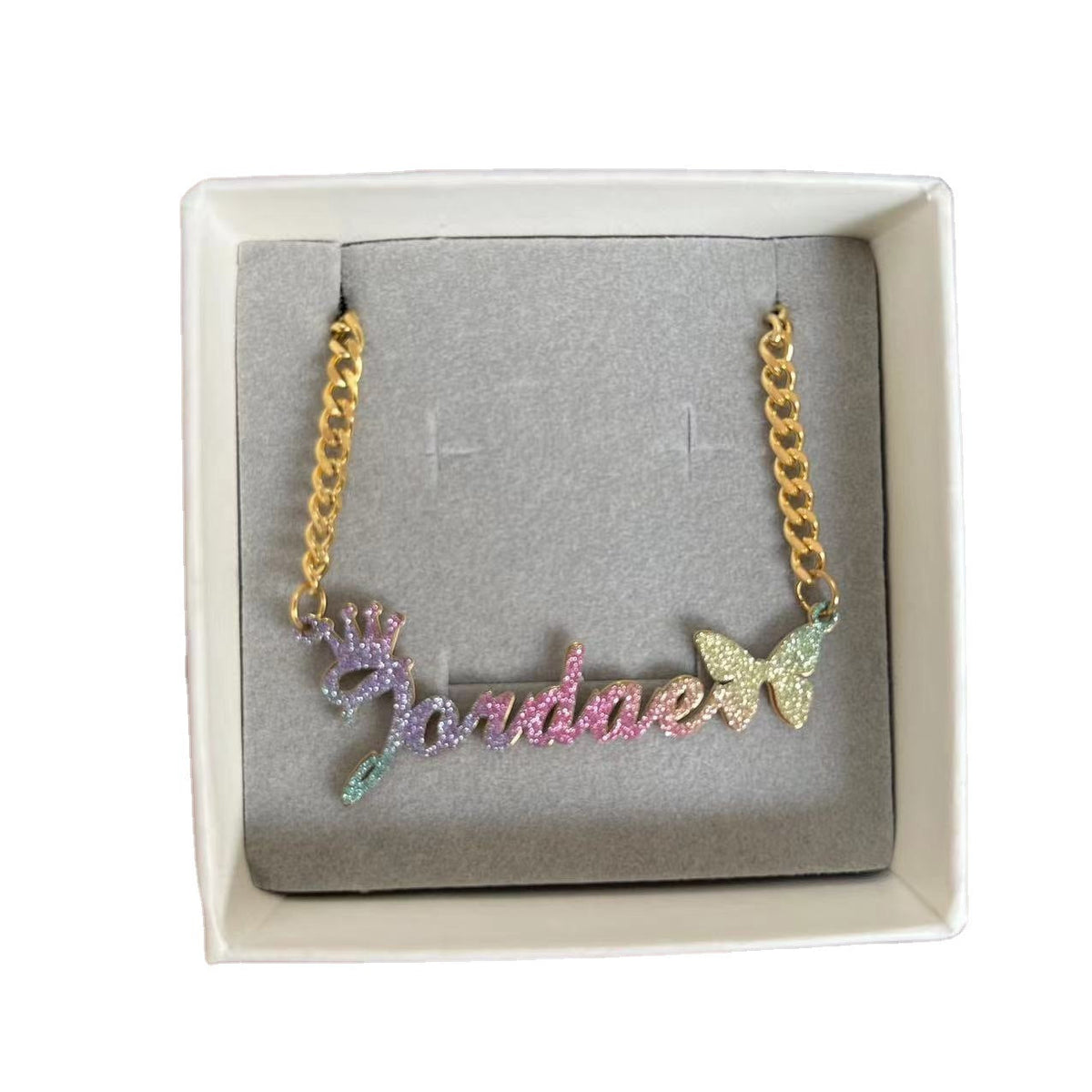 Custom Color Sticker Name Necklace Pendant - MERGE.DAY.1.FREESTYLE