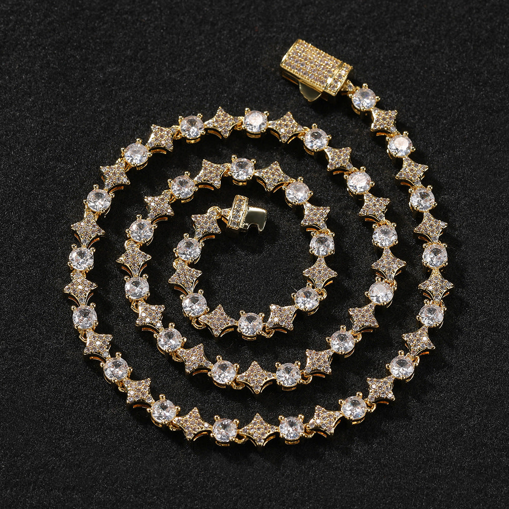 Star zircon tennis chain necklace - MERGE.DAY.1.FREESTYLE