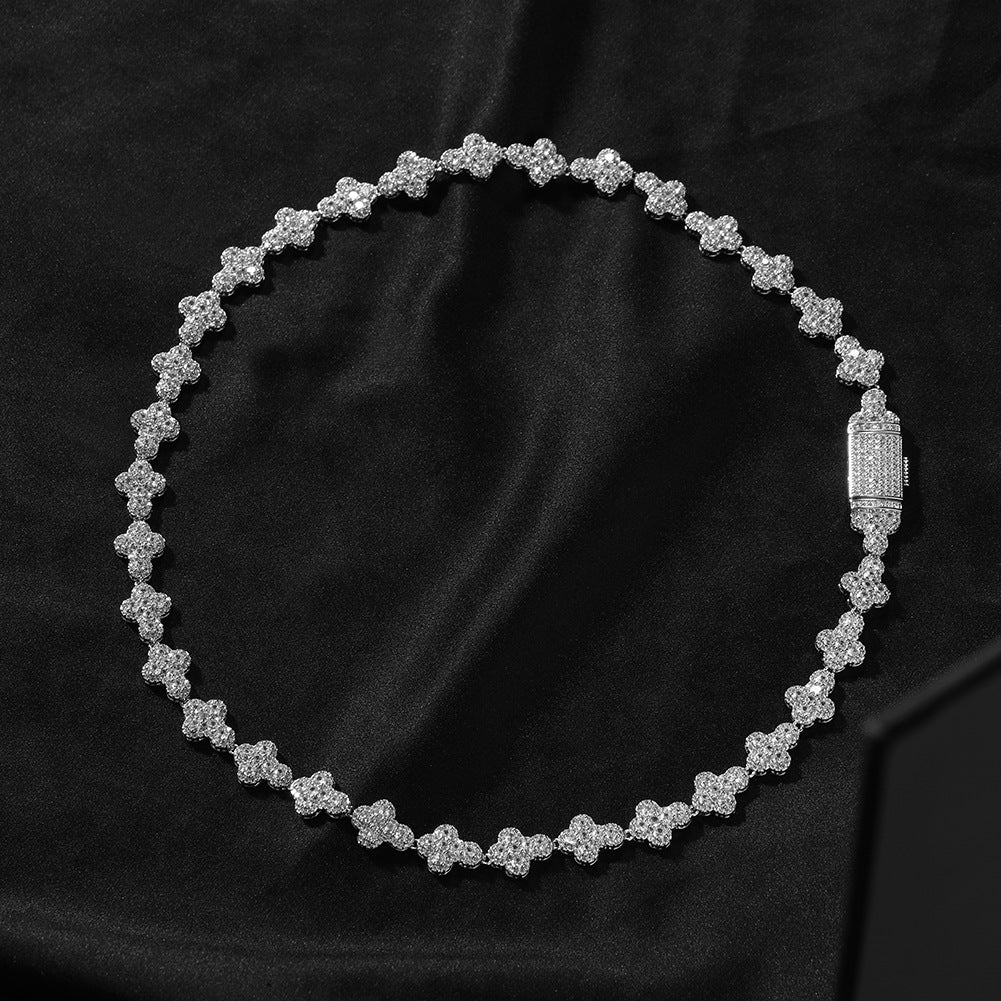 diamond necklace cross moissanite chain - MERGE.DAY.1.FREESTYLE