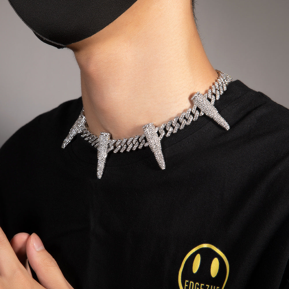 Hip-hop diamond-encrusted black panther necklace - MERGE.DAY.1.FREESTYLE