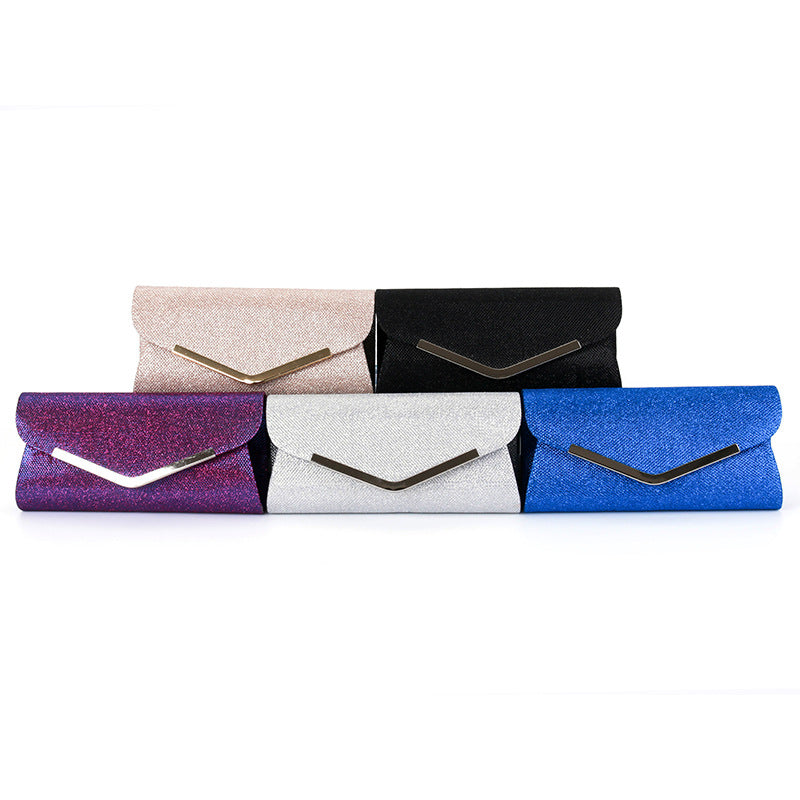 V-shaped metal strip flashing fashion evening bag - MERGE.DAY.1.FREESTYLE