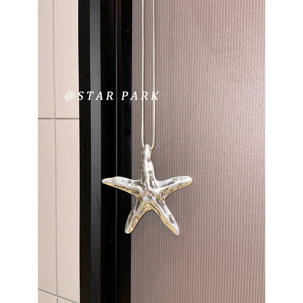starfish necklace long heavy work necklace - MERGE.DAY.1.FREESTYLE