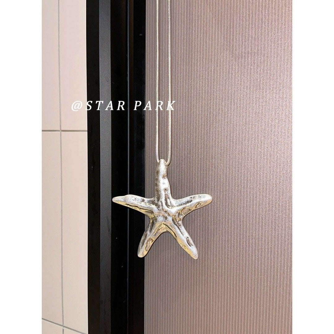 starfish necklace long heavy work necklace - MERGE.DAY.1.FREESTYLE
