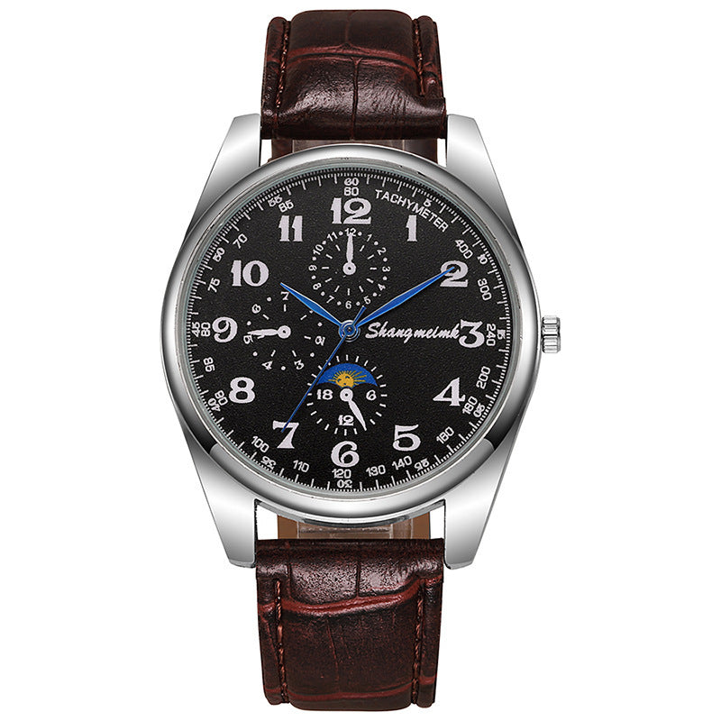 Leather strap quartz business watches - MERGE.DAY.1.FREESTYLE