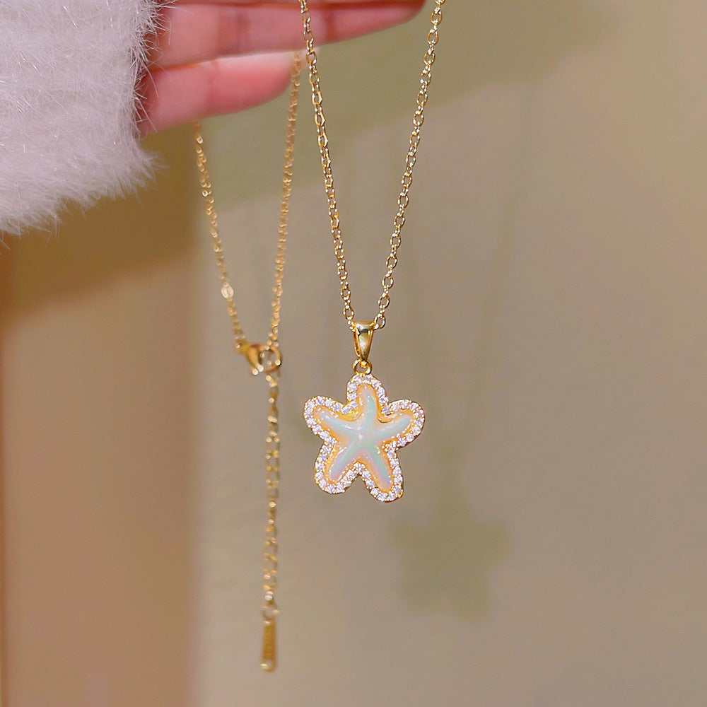Light luxury starfish necklace inlaid with bricks - MERGE.DAY.1.FREESTYLE