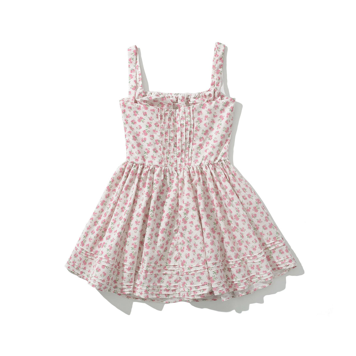 French girl floral suspender dress playful summer dress - MERGE.DAY.1.FREESTYLE