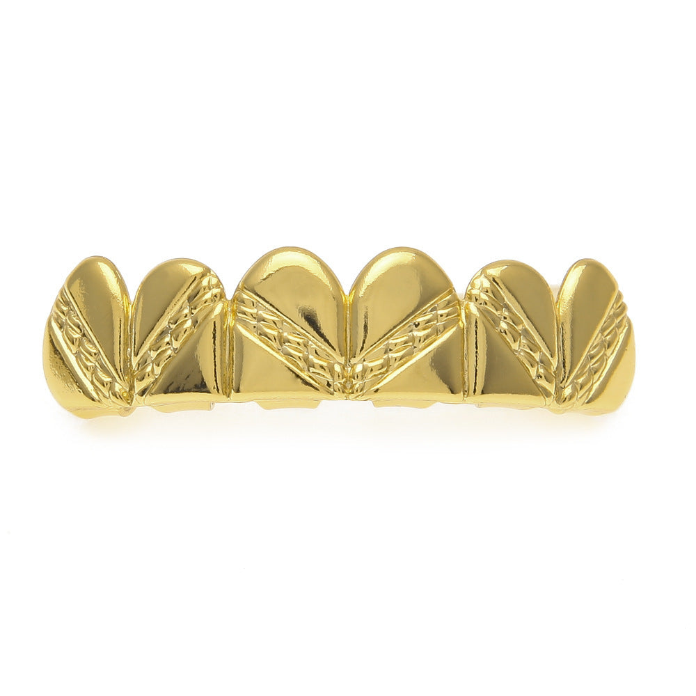 Hip-hop polished braces with gold electroplating
