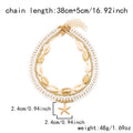 Starfish shell rice bead multi-layer necklace - MERGE.DAY.1.FREESTYLE