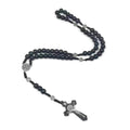rosary necklace natural wooden beads - MERGE.DAY.1.FREESTYLE
