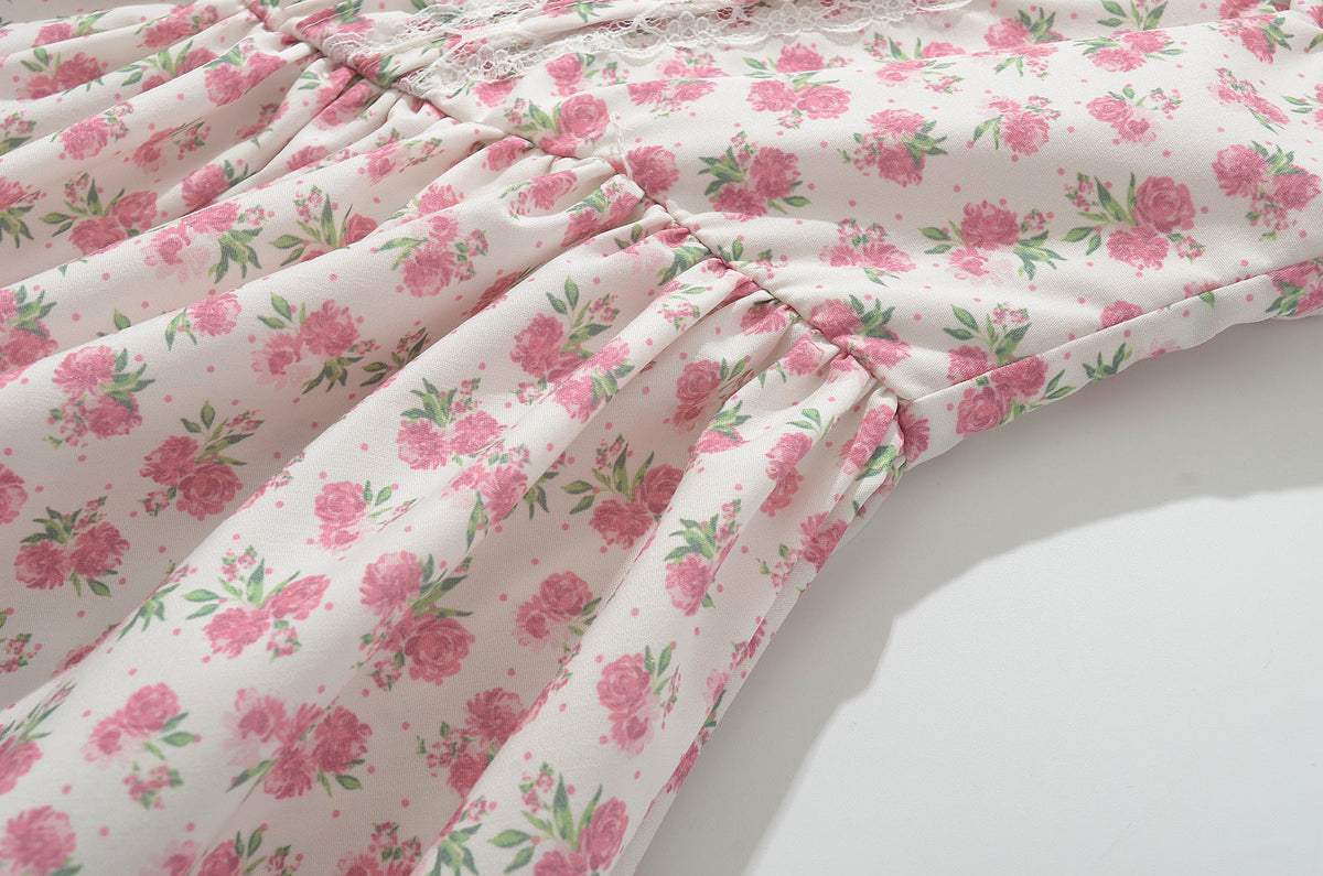 French girl floral suspender dress playful summer dress - MERGE.DAY.1.FREESTYLE
