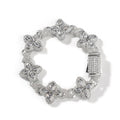 Hip-hop zircon colored infinite four-leaf clover bracelet - MERGE.DAY.1.FREESTYLE