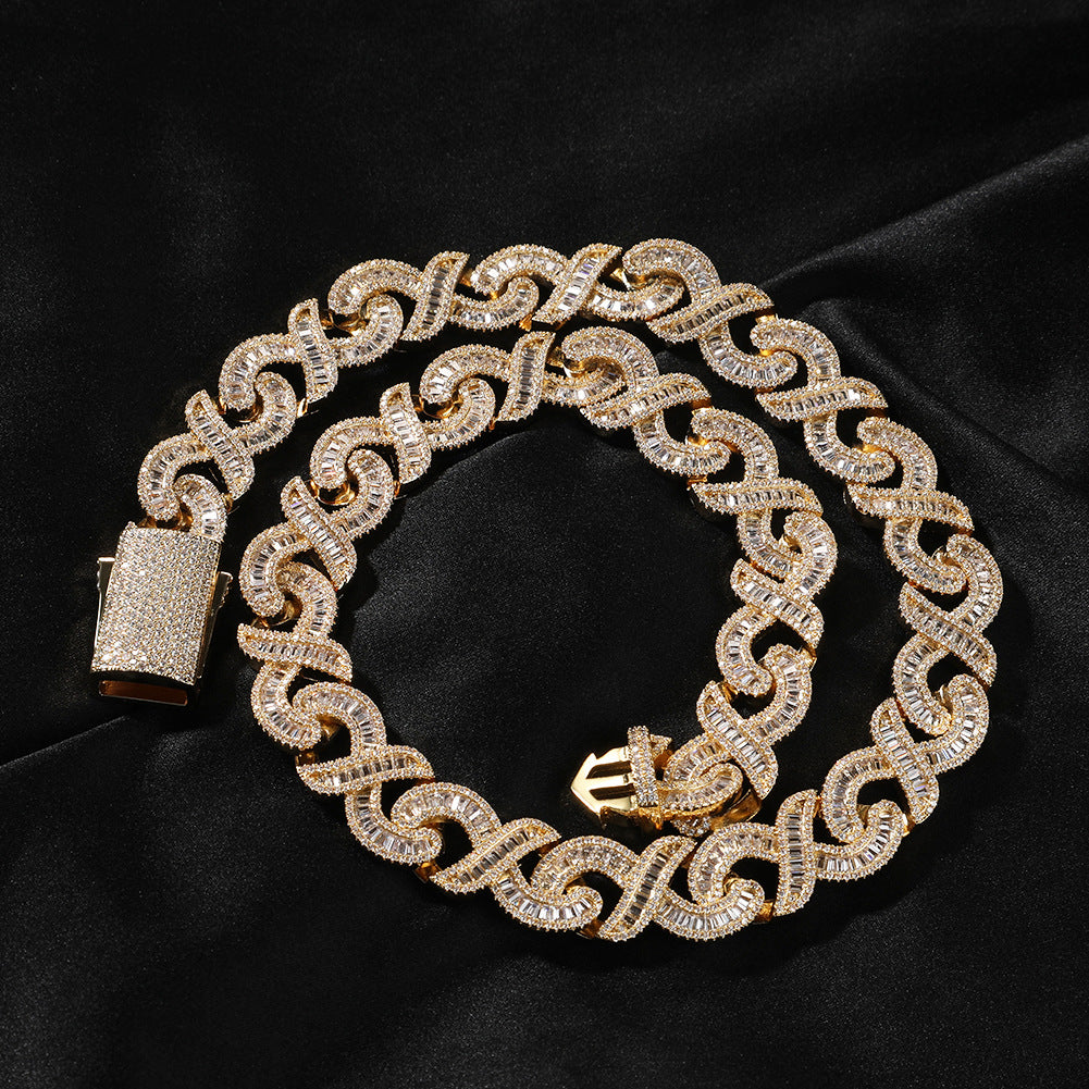15mm Diamond Geometric Infinity Cuban Chain - MERGE.DAY.1.FREESTYLE