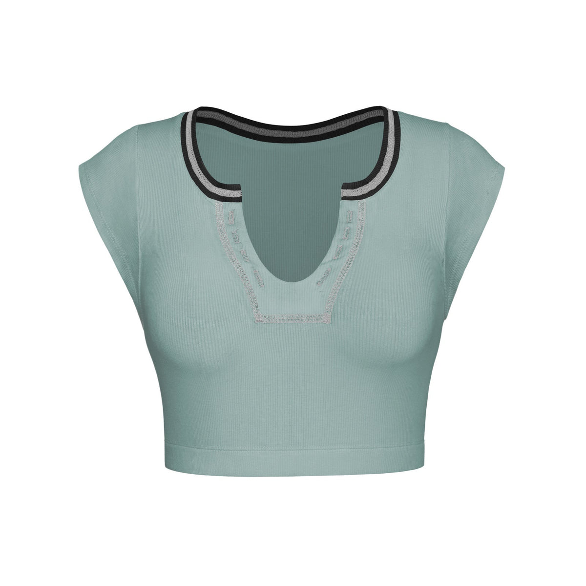 Slim Fit Ultra Short Sexy Spicy Girls Top Knitted Thread T-shirt - MERGE.DAY.1.FREESTYLE
