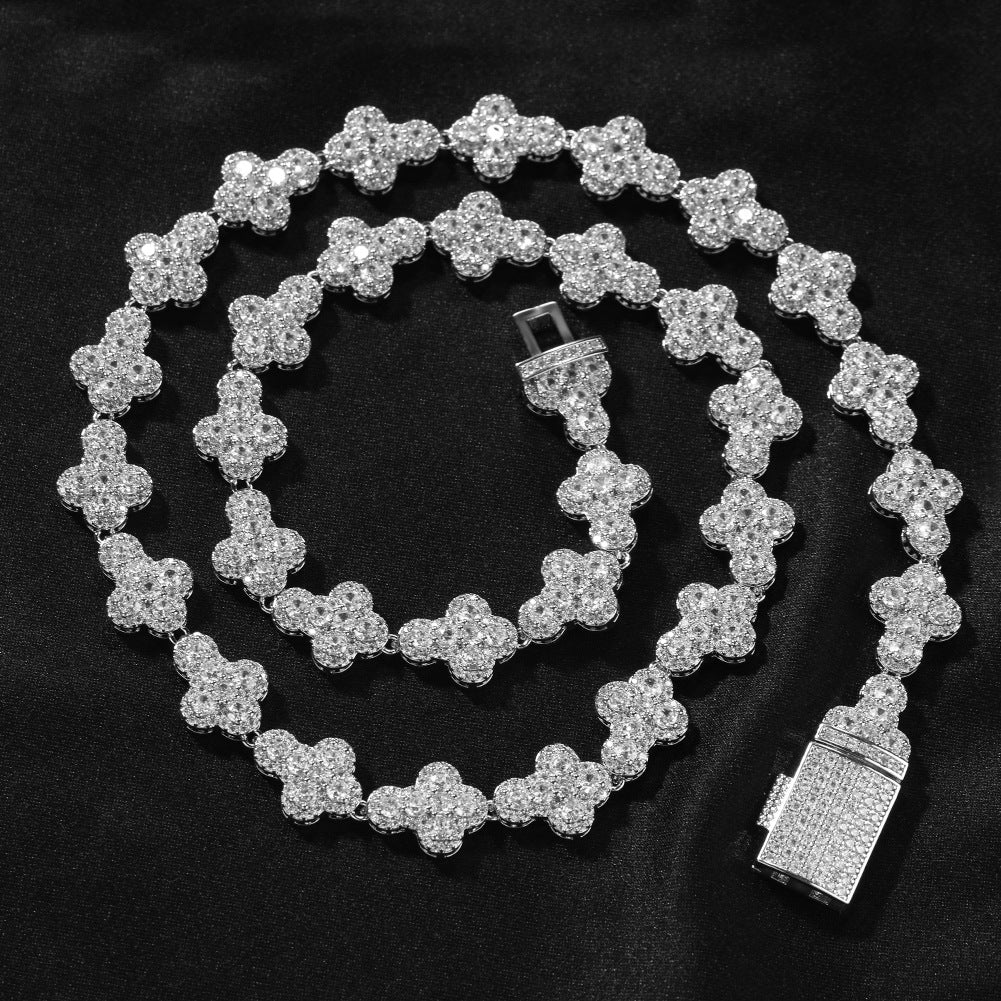 diamond necklace cross moissanite chain - MERGE.DAY.1.FREESTYLE