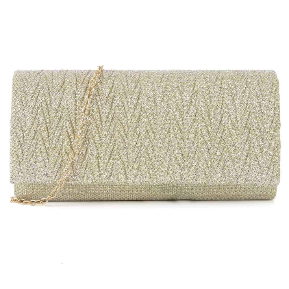 Fantasy shiny pleated clutch bag - MERGE.DAY.1.FREESTYLE