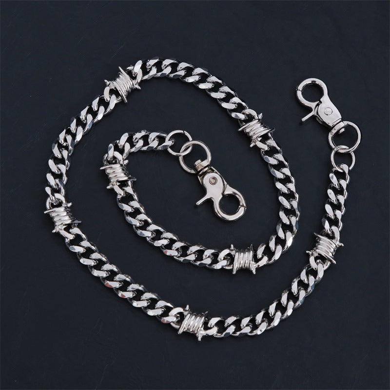 Stainless steel thorn titanium steel Cuban chain trouser chain - MERGE.DAY.1.FREESTYLE