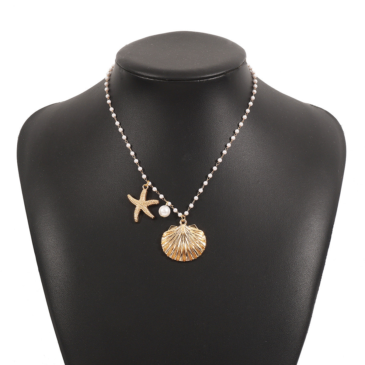 starfish necklace shell pearl light luxury necklace - MERGE.DAY.1.FREESTYLE