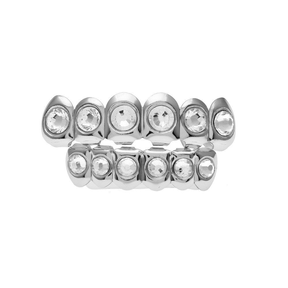 Hip-hop diamond-encrusted and gold-plated teeth grillz - MERGE.DAY.1.FREESTYLE