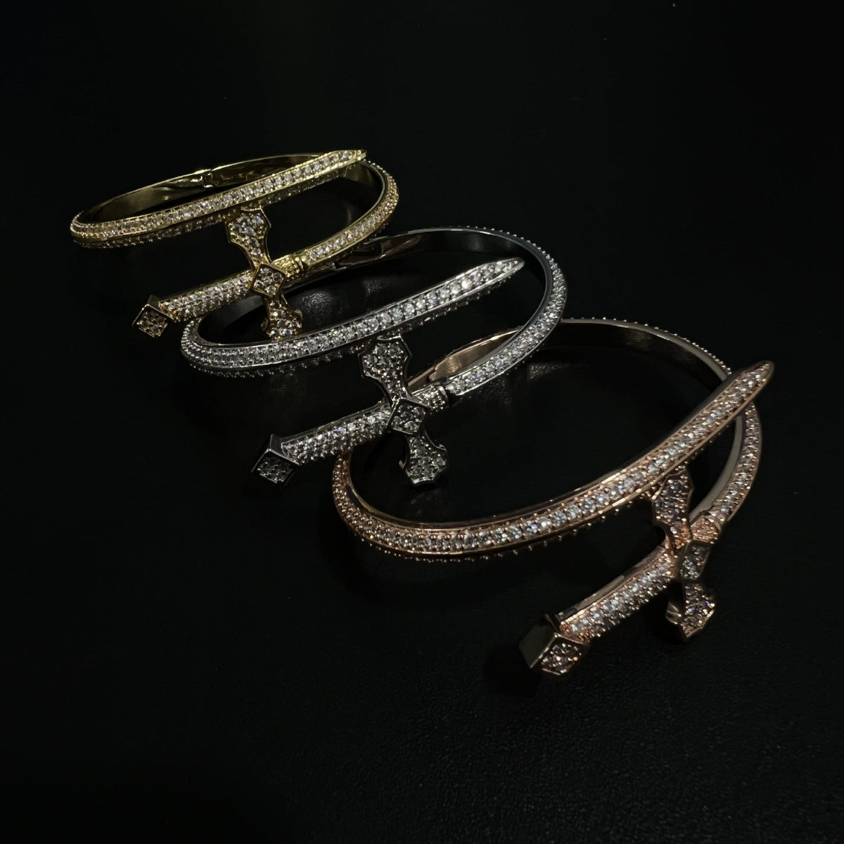 Hip-hop full-diamond justice sword bracelet inlaid with zircon - MERGE.DAY.1.FREESTYLE