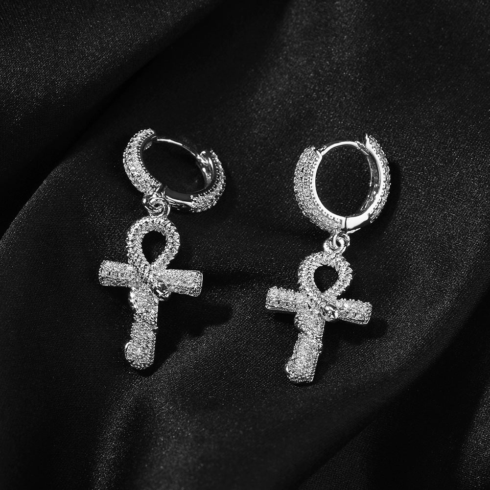 Hip-hop Anhe snake zircon earrings - MERGE.DAY.1.FREESTYLE