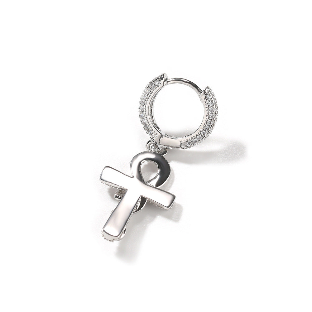 Hip-hop Anhe snake zircon earrings - MERGE.DAY.1.FREESTYLE