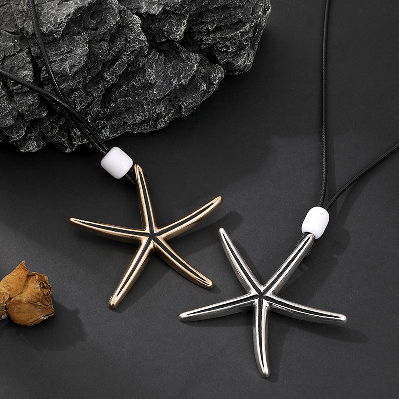 starfish necklace geometric long necklace - MERGE.DAY.1.FREESTYLE