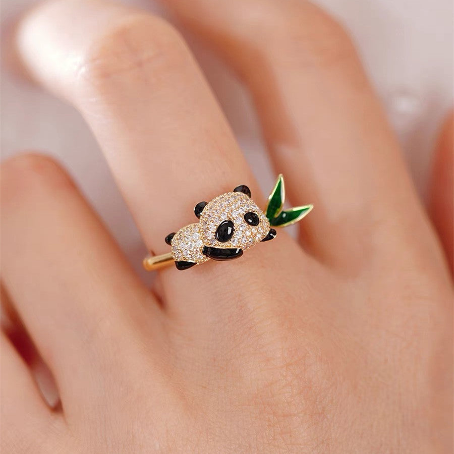 Cute panda bamboo ring girlfriends gift - MERGE.DAY.1.FREESTYLE