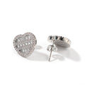 Hip-hop inlaid zircon heart-shaped earrings - MERGE.DAY.1.FREESTYLE