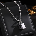 Black and white love bear necklace - MERGE.DAY.1.FREESTYLE