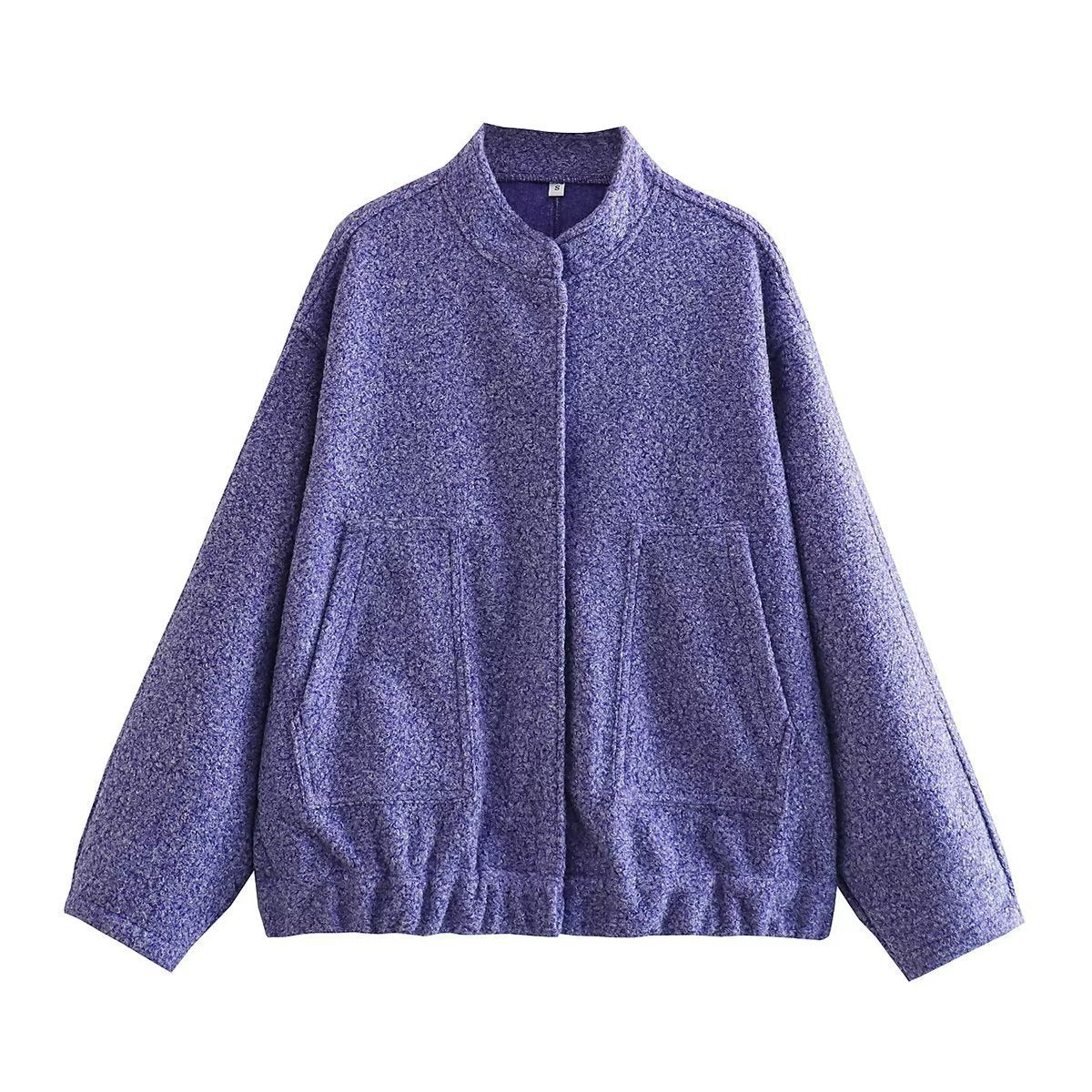 Stand-up collar plain coat - MERGE.DAY.1.FREESTYLE
