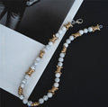 Thorn Light Luxury White Turquoise Pearl Metal Necklace - MERGE.DAY.1.FREESTYLE