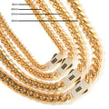 Hip-hop diamond-encrusted clasp smooth Cuban chain - MERGE.DAY.1.FREESTYLE