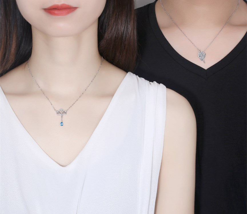Princess and Knight Couple Necklace Men's and Women's matching Necklace Commemorative Gift - MERGE.DAY.1.FREESTYLE