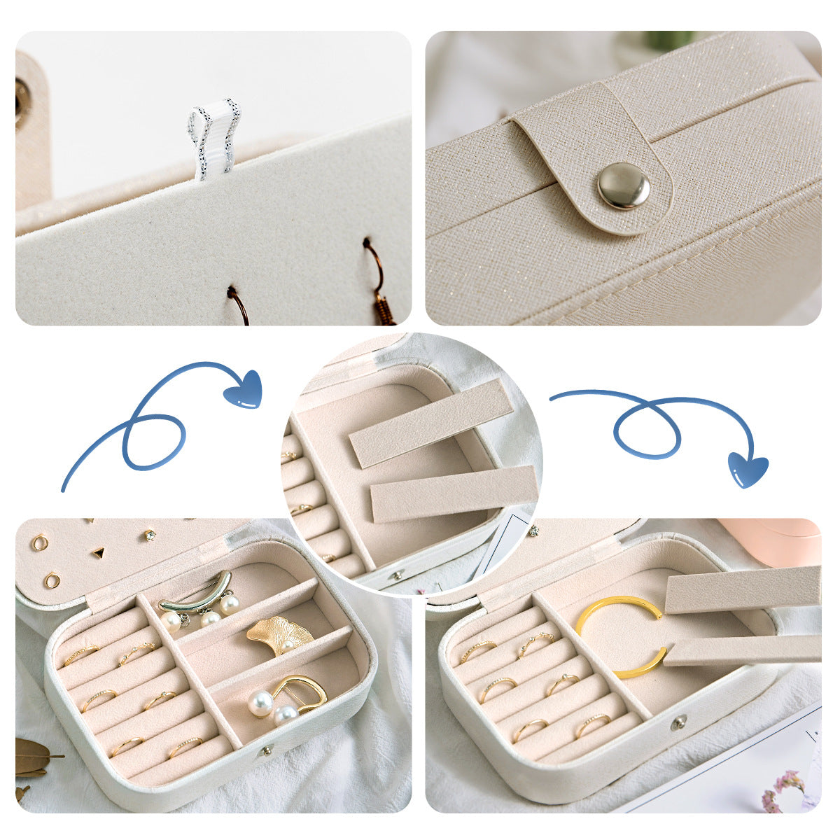Portable travel girl multi-layer jewelry box - MERGE.DAY.1.FREESTYLE