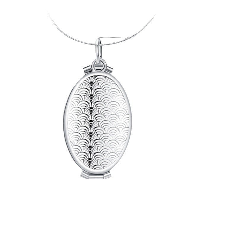 Fish Scale Photo Box Necklace Four Picture Pendant Necklace - MERGE.DAY.1.FREESTYLE