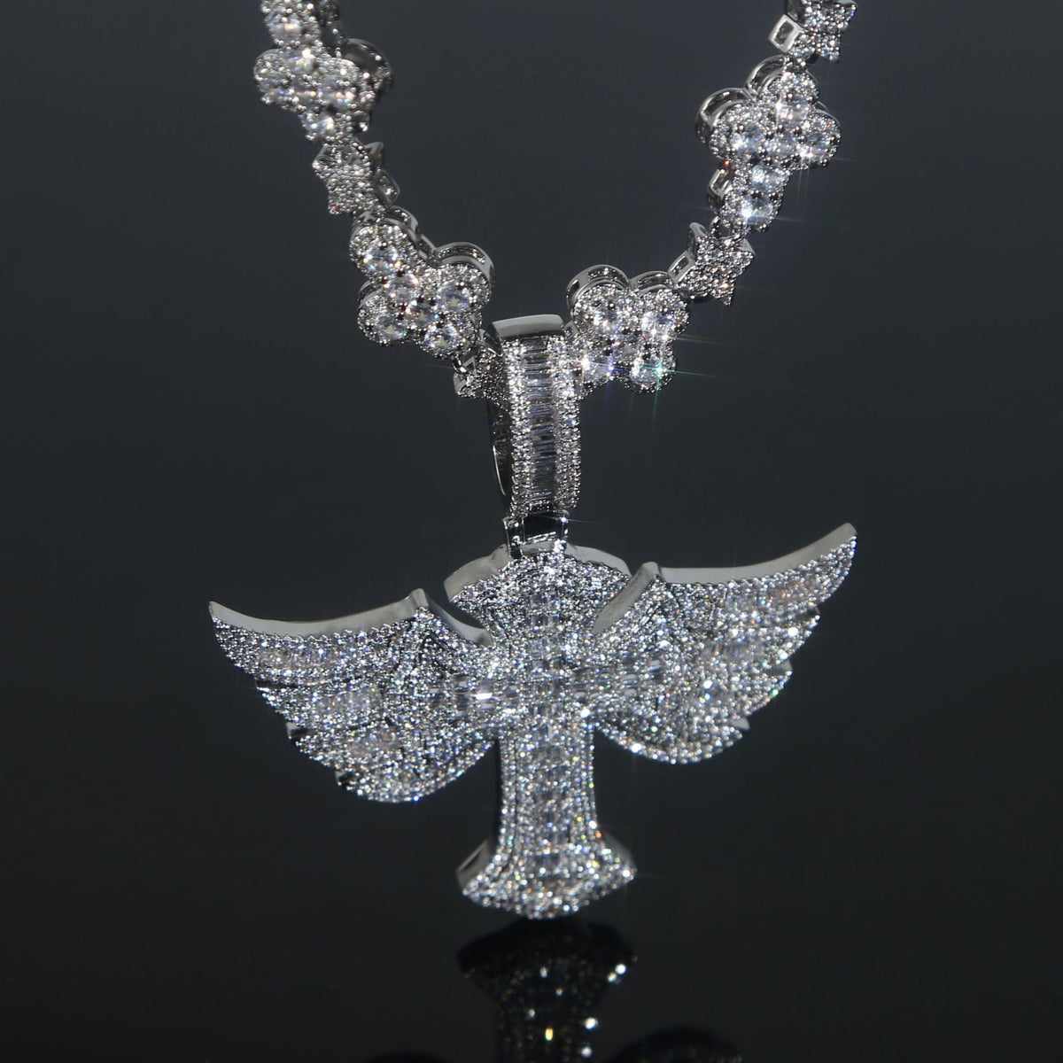 Diamond-Studded Hip Hop Zircon Cross Tennis Chain - MERGE.DAY.1.FREESTYLE