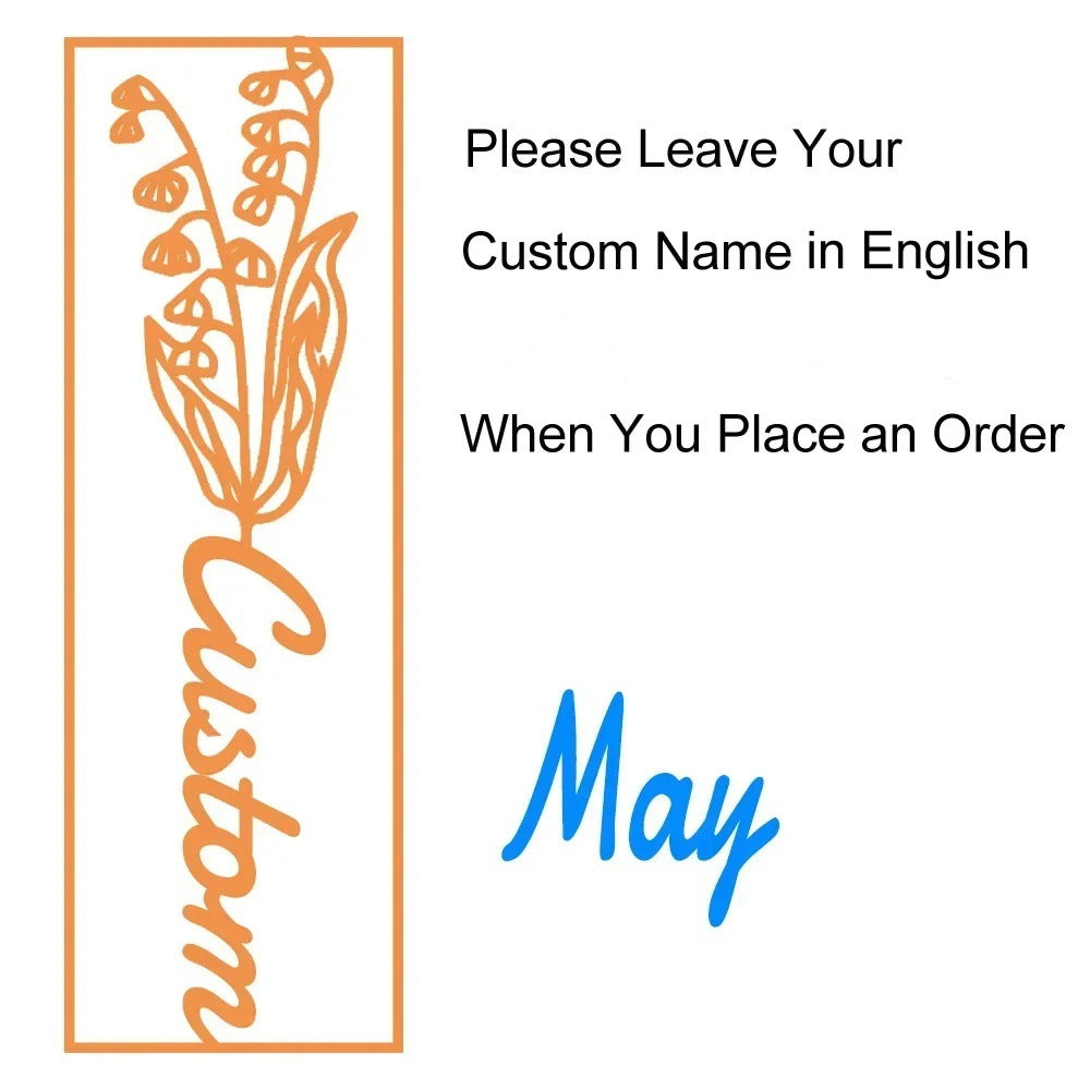 customized birthday flower name bookmark - MERGE.DAY.1.FREESTYLE