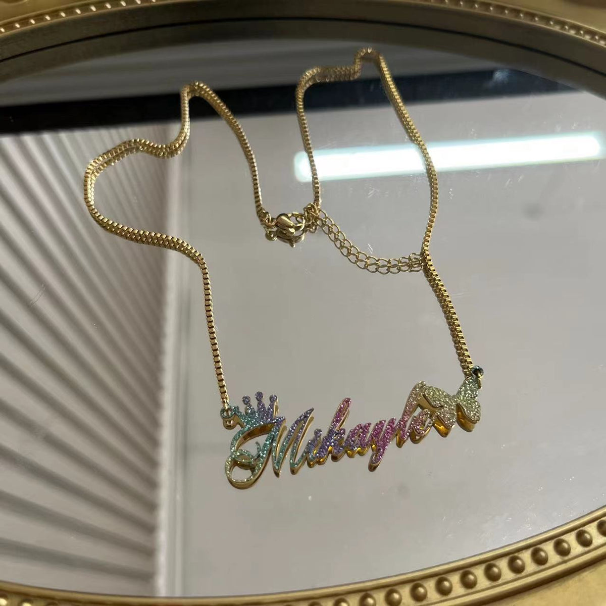 Custom Color Sticker Name Necklace Pendant - MERGE.DAY.1.FREESTYLE