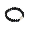 Stainless steel engraved beaded bracelet - MERGE.DAY.1.FREESTYLE
